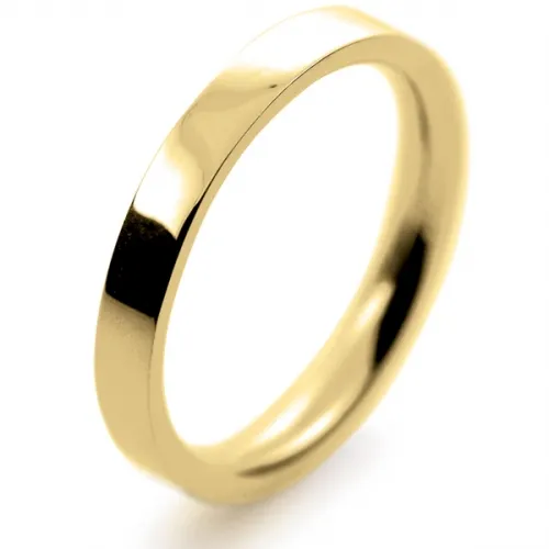 Flat Court Medium - 2.5mm (FCSM2.5Y) Yellow Gold Wedding Ring